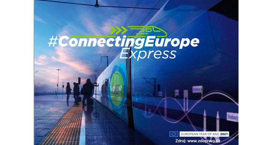 Connecting Europe Express – Evropský vlak je jednou z nejvýznamnějších iniciativ Evropského roku železnic. Vlak vyjede 2.září 2021 z Lisabonu a během 36 dní projede 26 evropských zemí. Svoji cestu ukončí 7.října v Paříži. Českou republikou projede hned dvakrát. Poprvé při cestě z Polska 23.září 2021, se zastávkou v Ostravě, a podruhé 24. a 26. září se zastávkami v Brně a Praze.